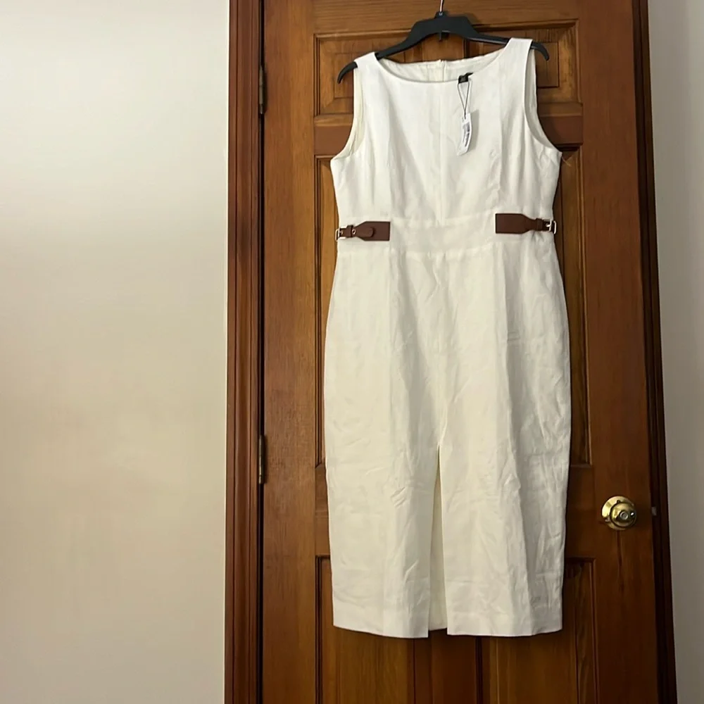Karen Millen Ivory Linen Dress - Picture 3 of 7
